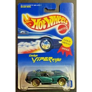 1992 Hot Wheels Dodge Viper RT/10 Green #210‎ Gold Medal Speed HW11